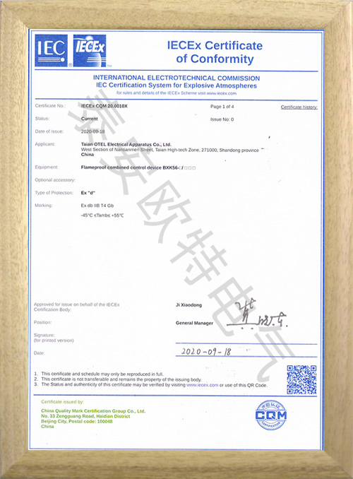 BXK56新IEC認(rèn)證證書